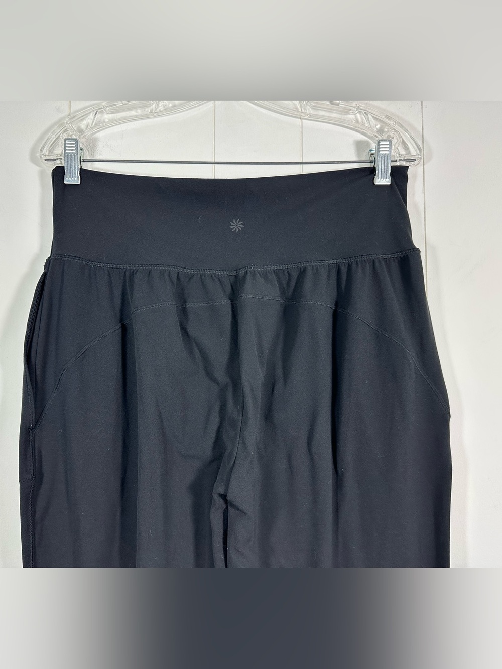 Athleta Sz Large Cruise Jogger in Powervita Black High Waist Pockets Womens - Picture 5 of 12